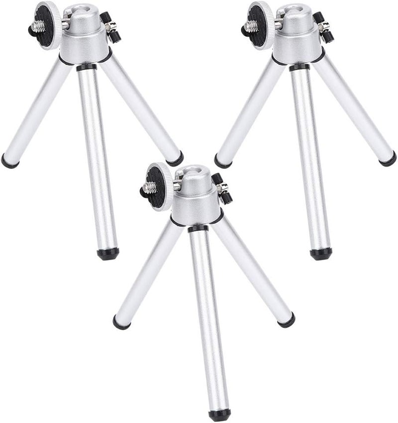 plplaaoo 3PCS Mini Telescope Tripod,Universal Foldable Aluminium Alloy Stoving Varnish Mini Antishake Telescopic Tripod,Portable Mini Antishake Telescopic Tripod Stand for Outdoor Travel - Image 2